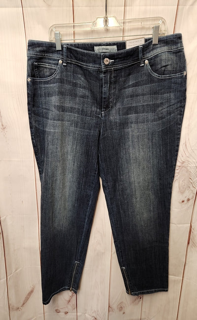 NWT Chico's Women's Size 3 = US 16 Blue Jeans Ankle