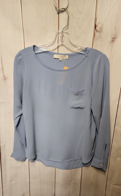 Loft Women's Size XS Petite Blue Long Sleeve Top