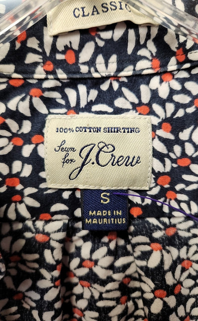 J Crew Men's Size S Navy Floral Shirt