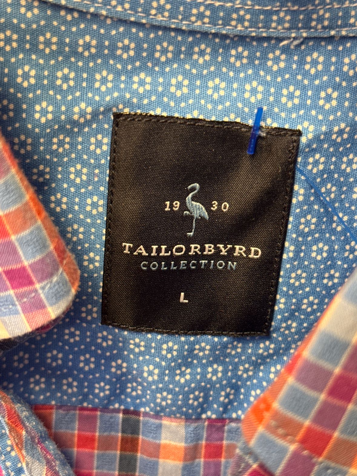 Tailorbyrd Men's Size L Blue Shirt