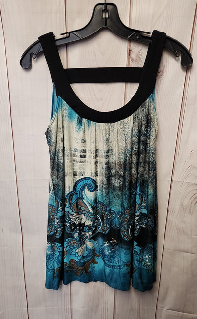 M Usa Women's Size L Blue Sleeveless Top