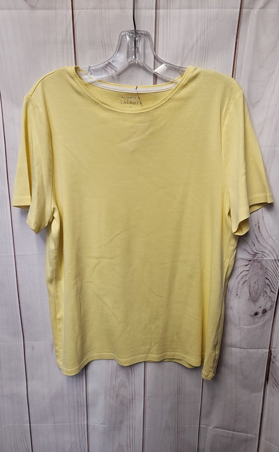 Talbots Women's Size XL Yellow Short Sleeve Top