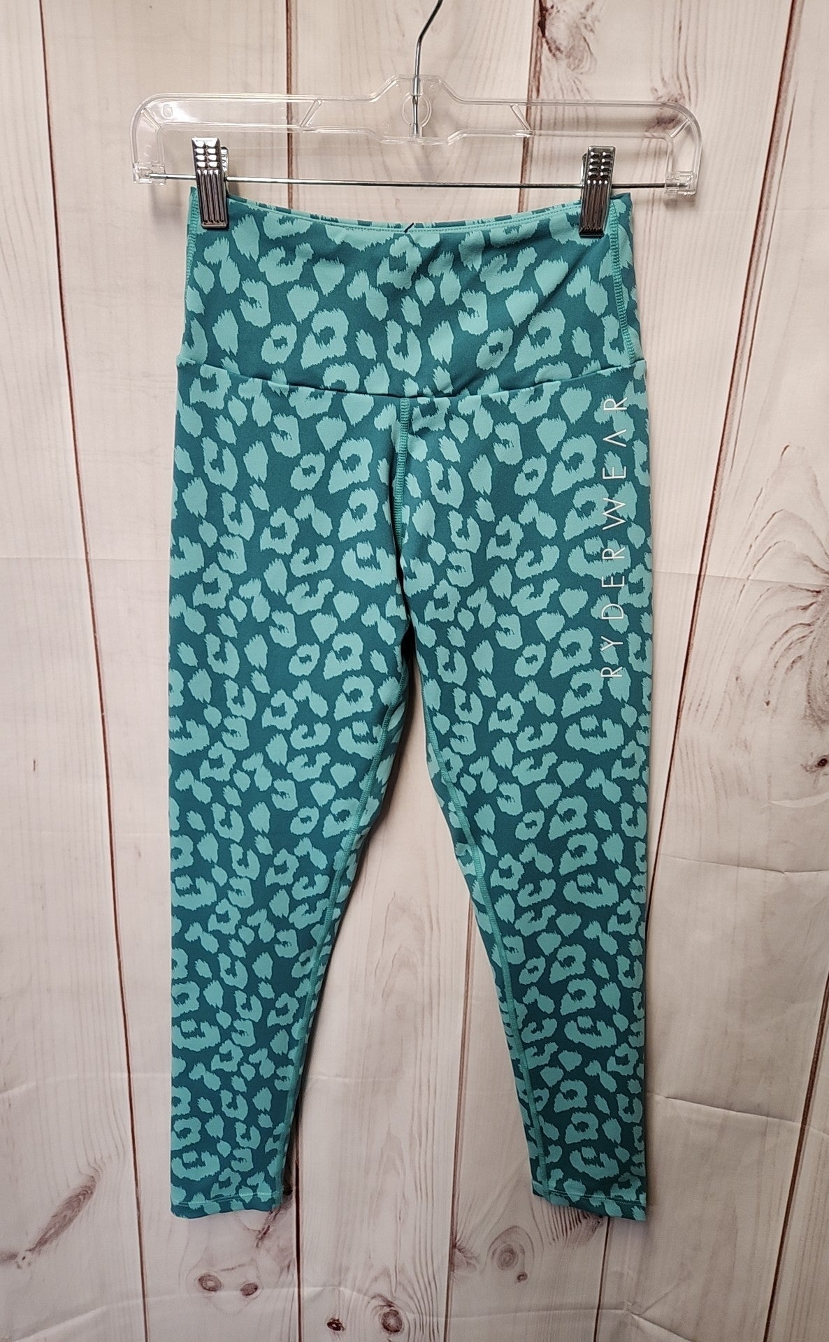 Ryderwear Women's Size S Teal Animal Print Leggings