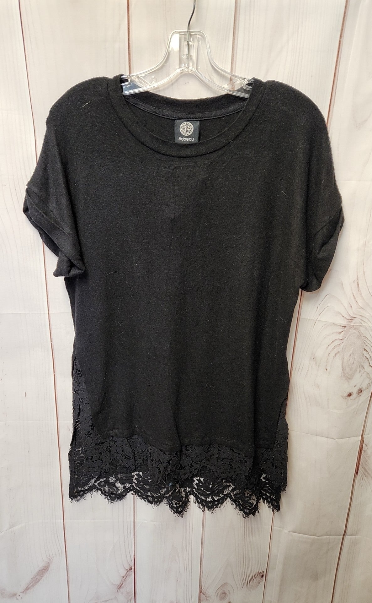 Bobeau Women's Size M Black Short Sleeve Top