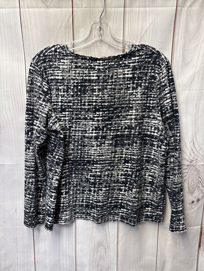 Croft & Barrow Women's Size XL Black & White Long Sleeve Top