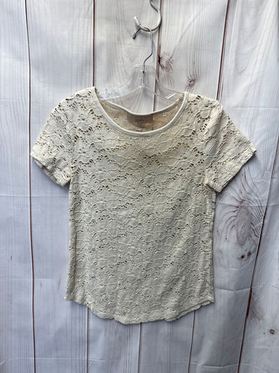 Loft Women's Size XS Beige Short Sleeve Top