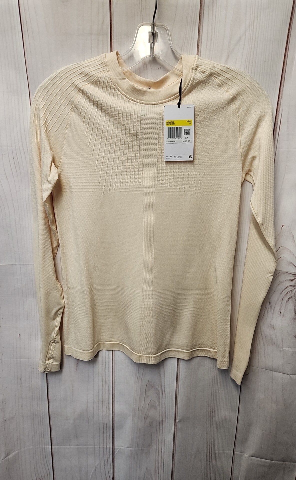 NWT Nike Women's Size S Cream Long Sleeve Top