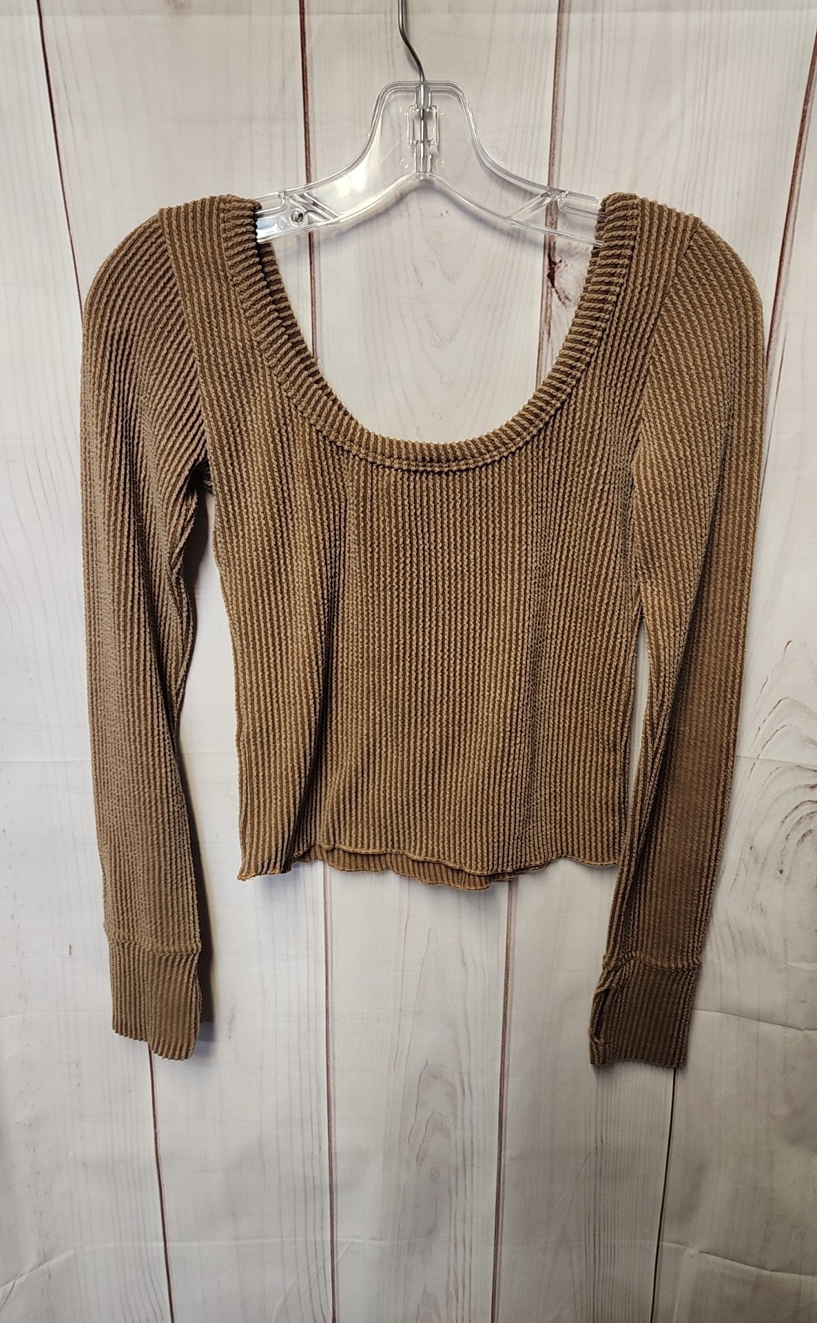 Lulus Women's Size XS Brown Long Sleeve Top