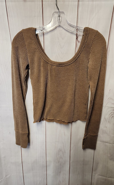 Lulus Women's Size XS Brown Long Sleeve Top