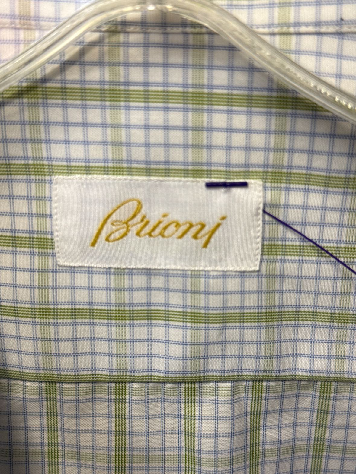 Brioni Men's Size L Green Shirt