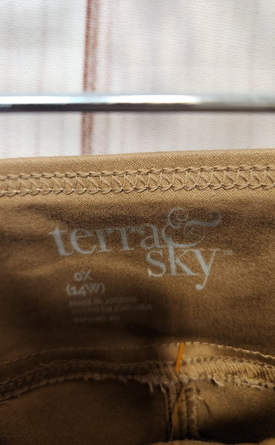 Terra & Sky Women's Size 14 Brown Pants