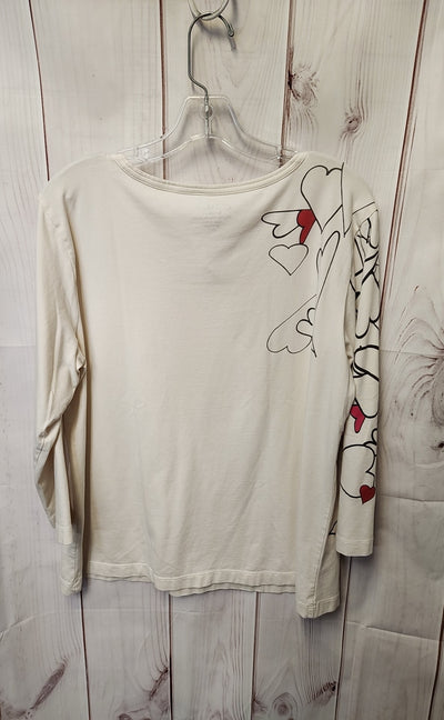 C-Wear by Chico's Women's Size 3 = US XL White 3/4 Sleeve Top