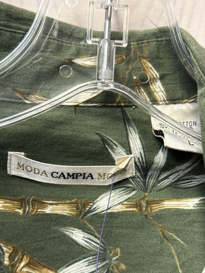 Campia Men's Size L Green Floral Shirt