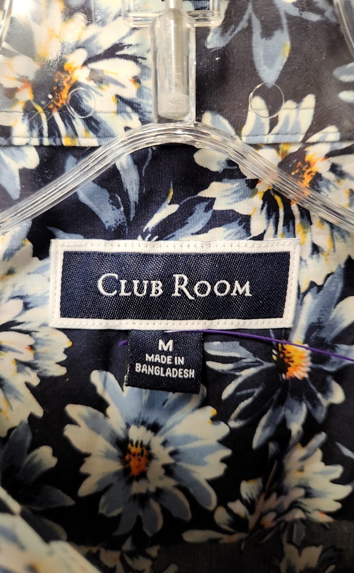 NWT Club Room Men's Size M Navy Floral Shirt