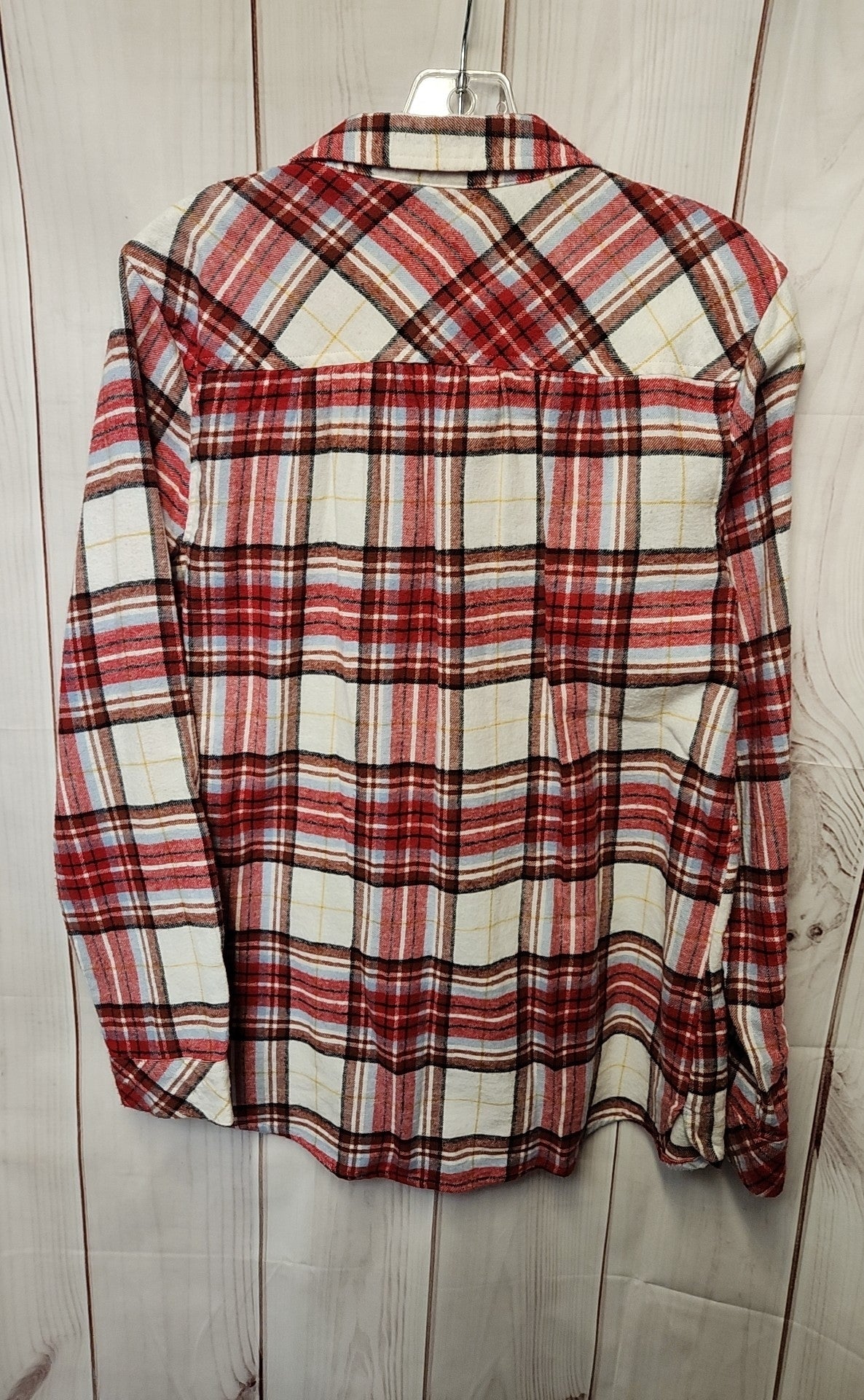 Croft & Barrow Women's Size M Red Plaid Long Sleeve Top