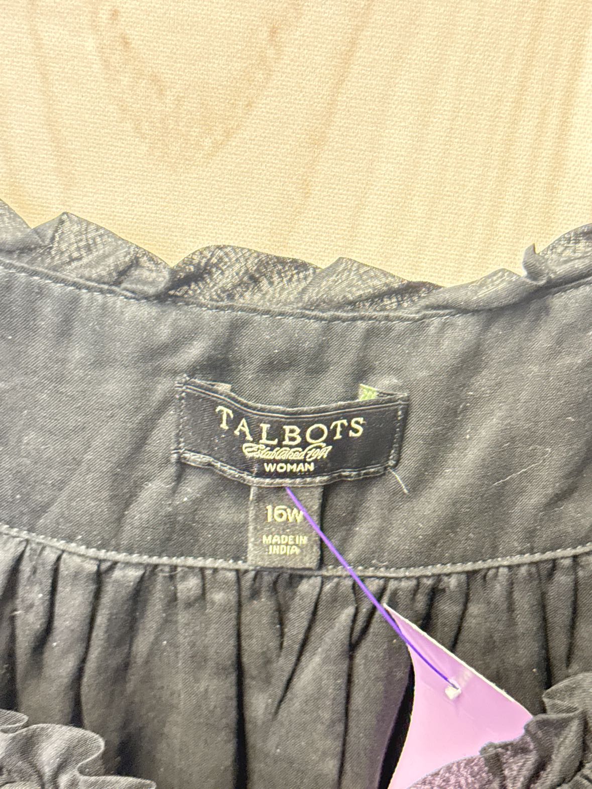 Talbots Women's Size 16 Black Sleeveless Top