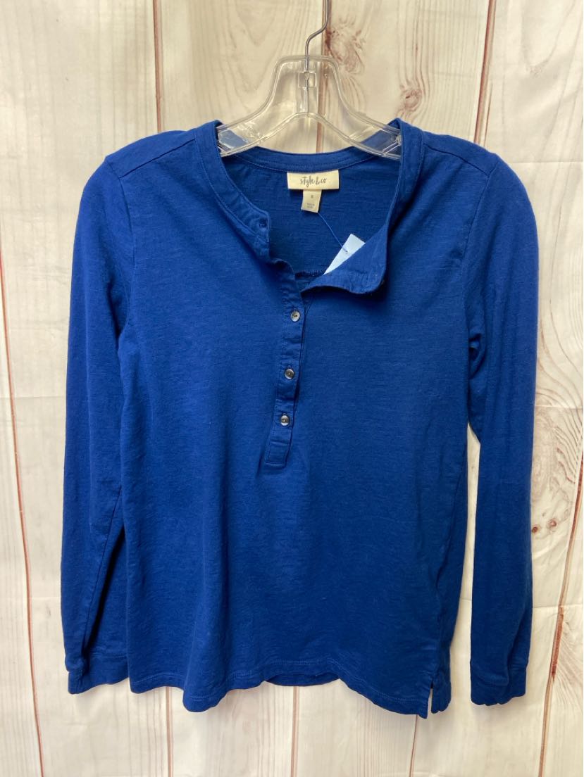 Style & Co Women's Size S Blue Long Sleeve Top