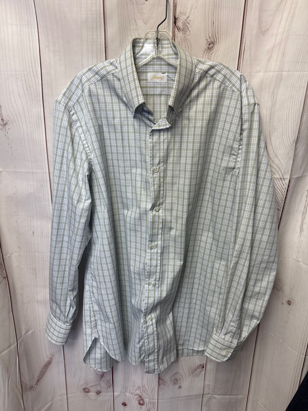 Brioni Men's Size L Green Shirt