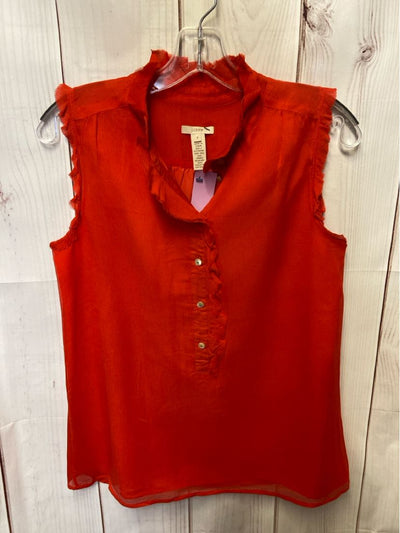 J Crew Women's Size 2 Red Sleeveless Top