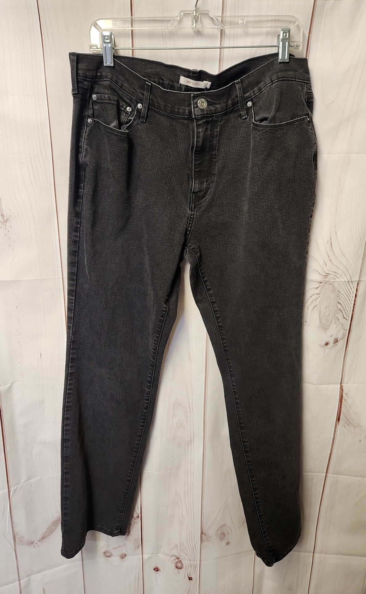 Levis Women's Size 33 (15-16) Black Jeans 505 Straight