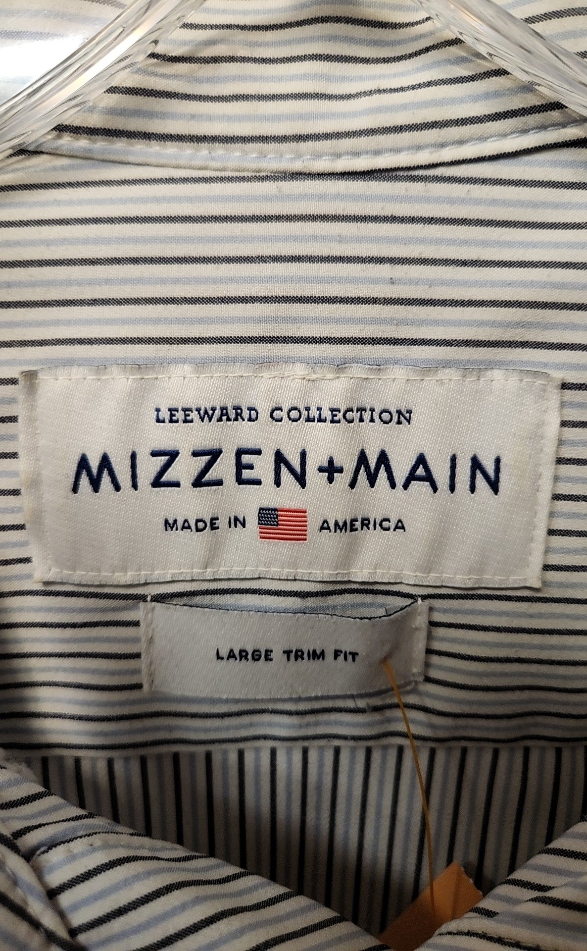 Mizzen & Main Men's Size L White Shirt