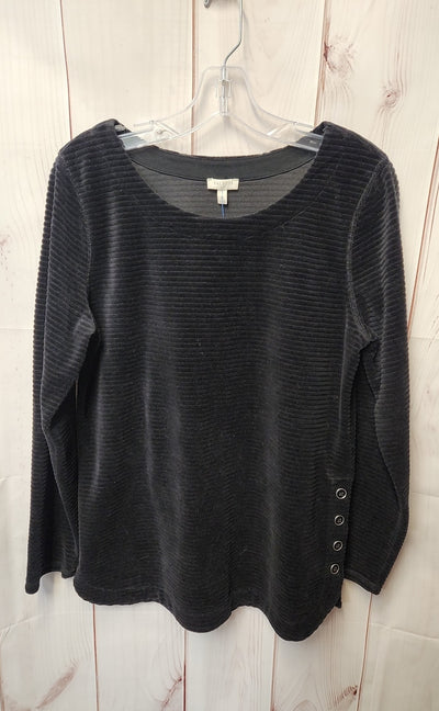 Talbots Women's Size M Black Long Sleeve Top