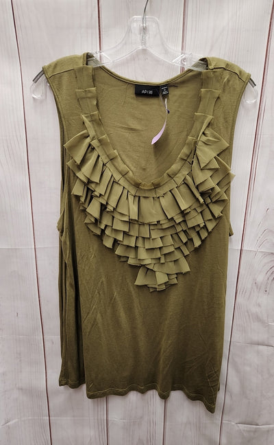 Apt 9 Women's Size 1X Olive Green Sleeveless Top