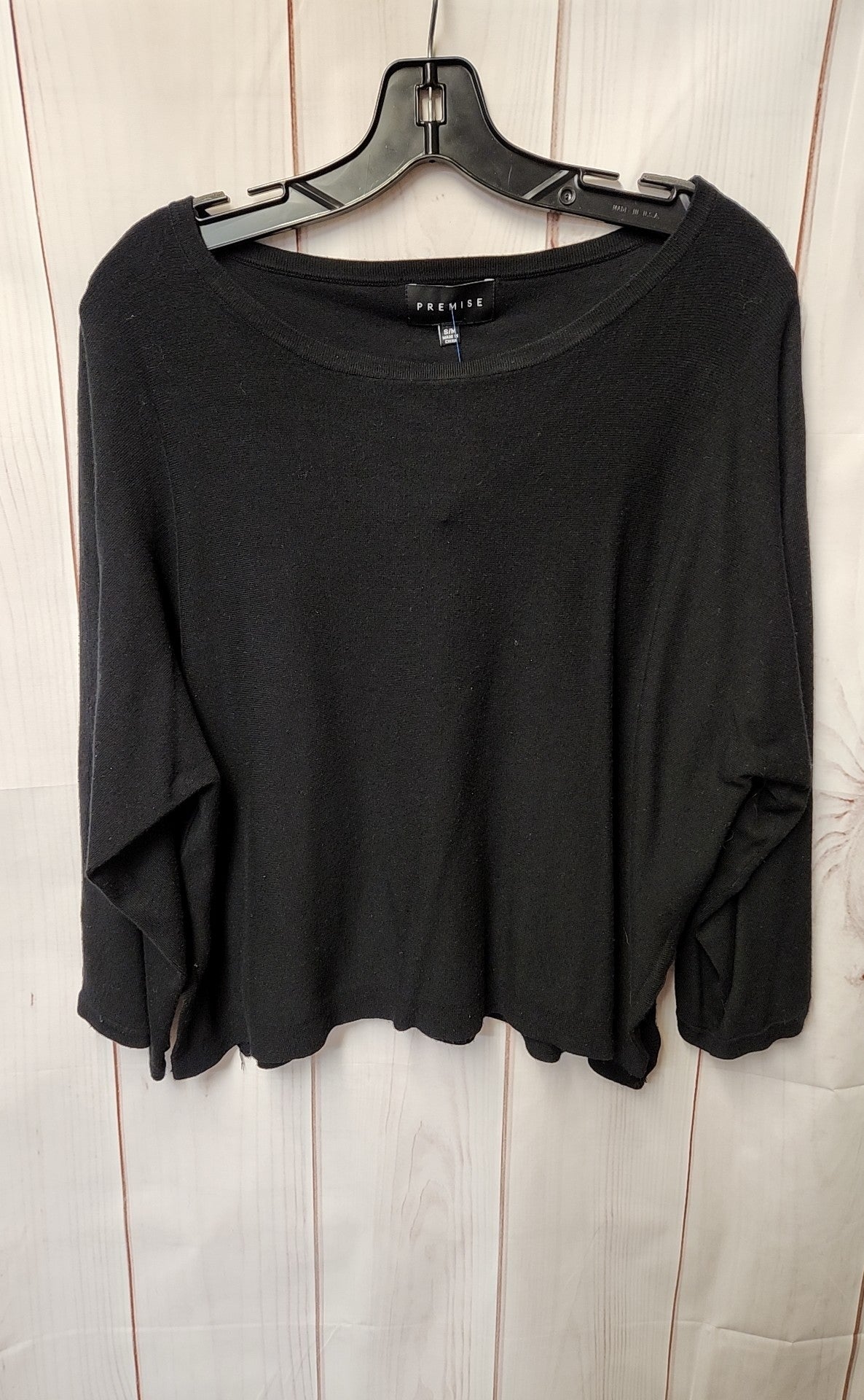 Premise Women's Size Small/Medium Black Long Sleeve Top