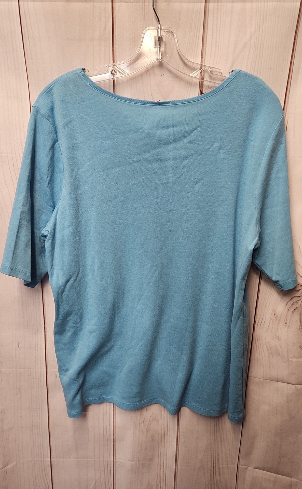 J Jill Women's Size XL Blue Short Sleeve Top