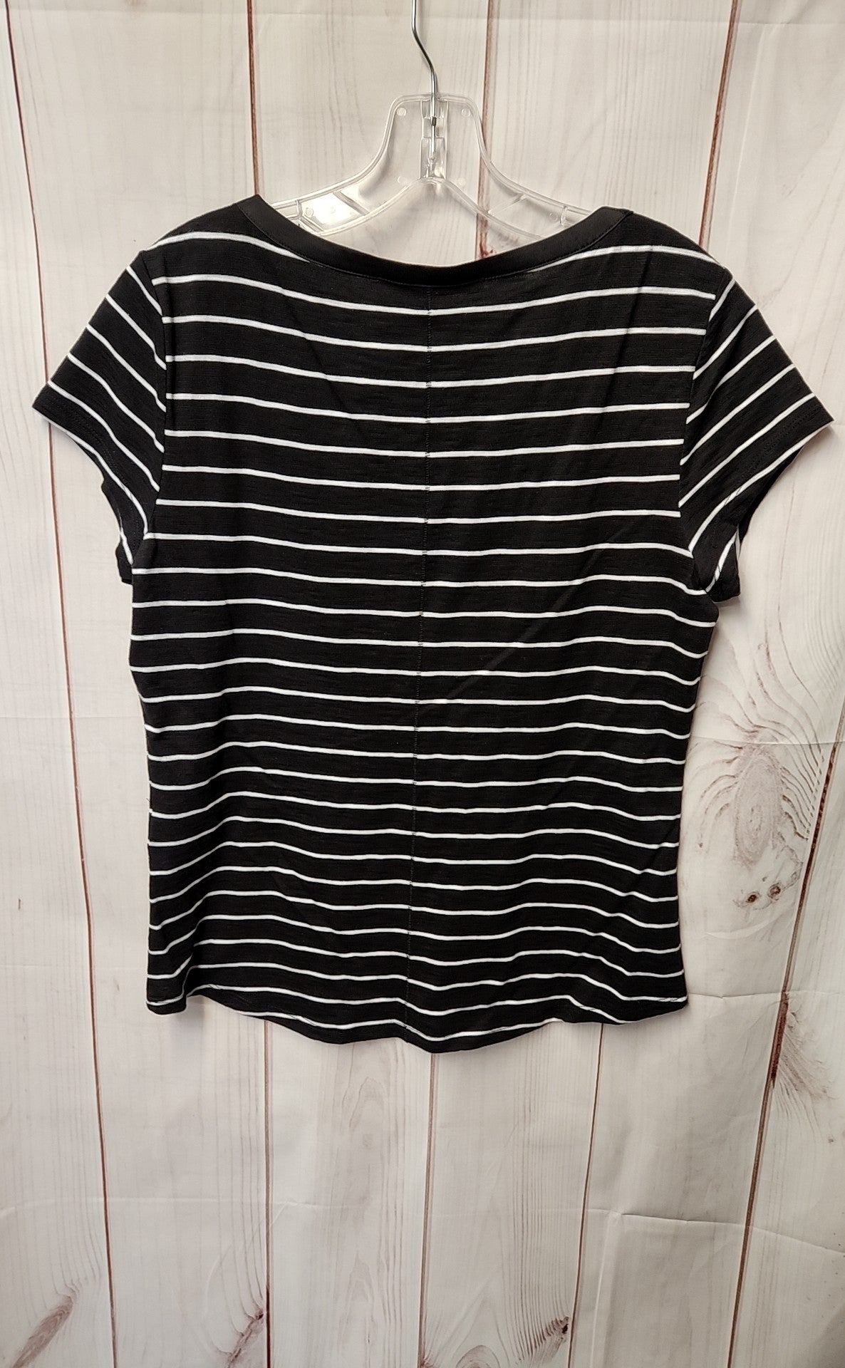 NWT White House Black Market Women's Size M Black Short Sleeve Top