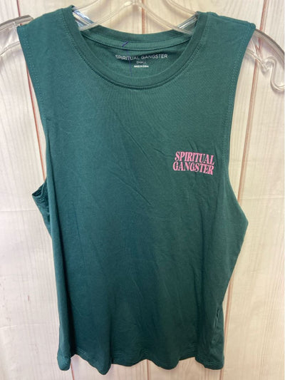 Spiritual Gangster Women's Size S Green Sleeveless Top NWT