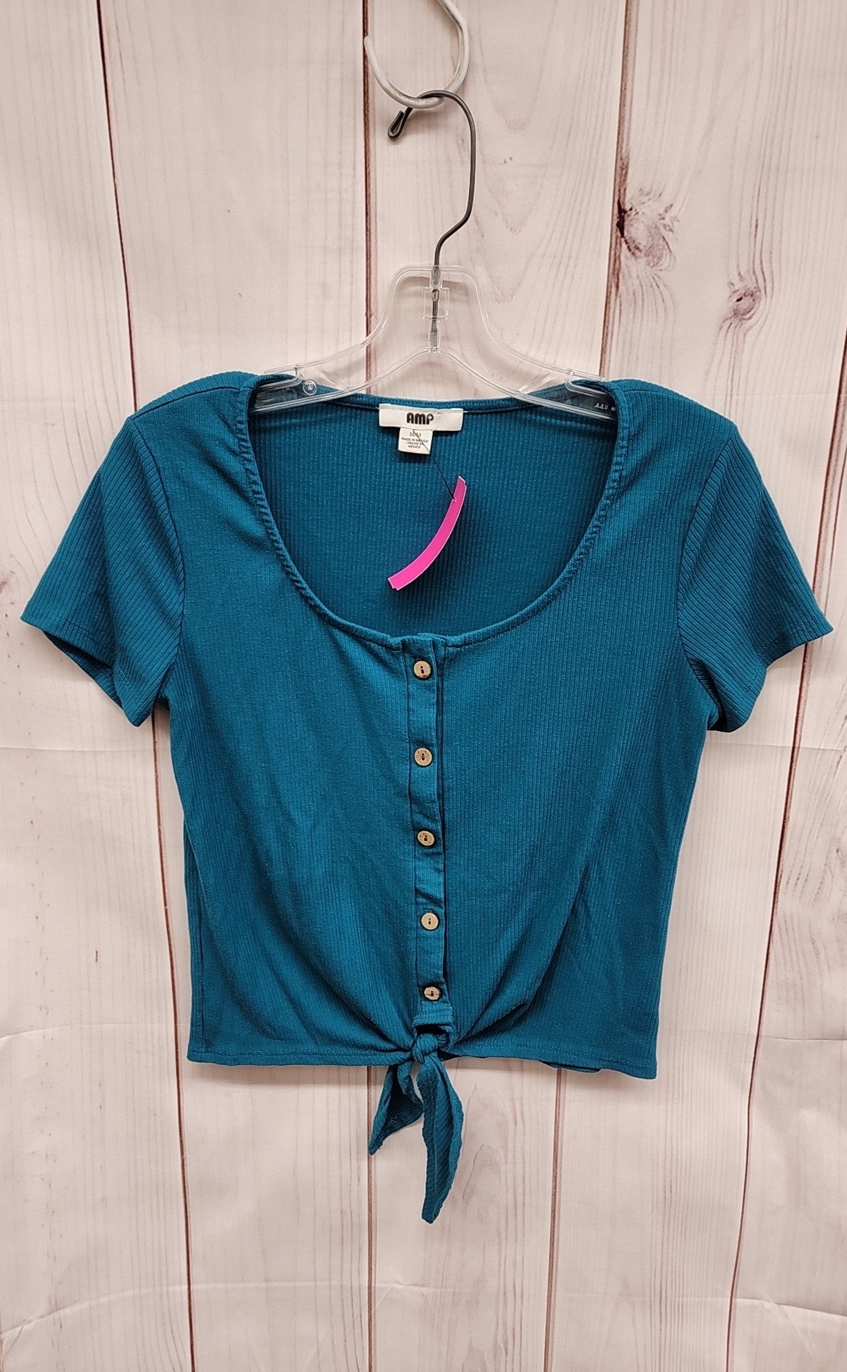 AMP Women's Size M Teal Short Sleeve Top