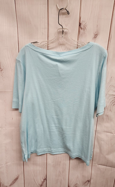 Chico's Women's Size XL Turquoise Short Sleeve Top