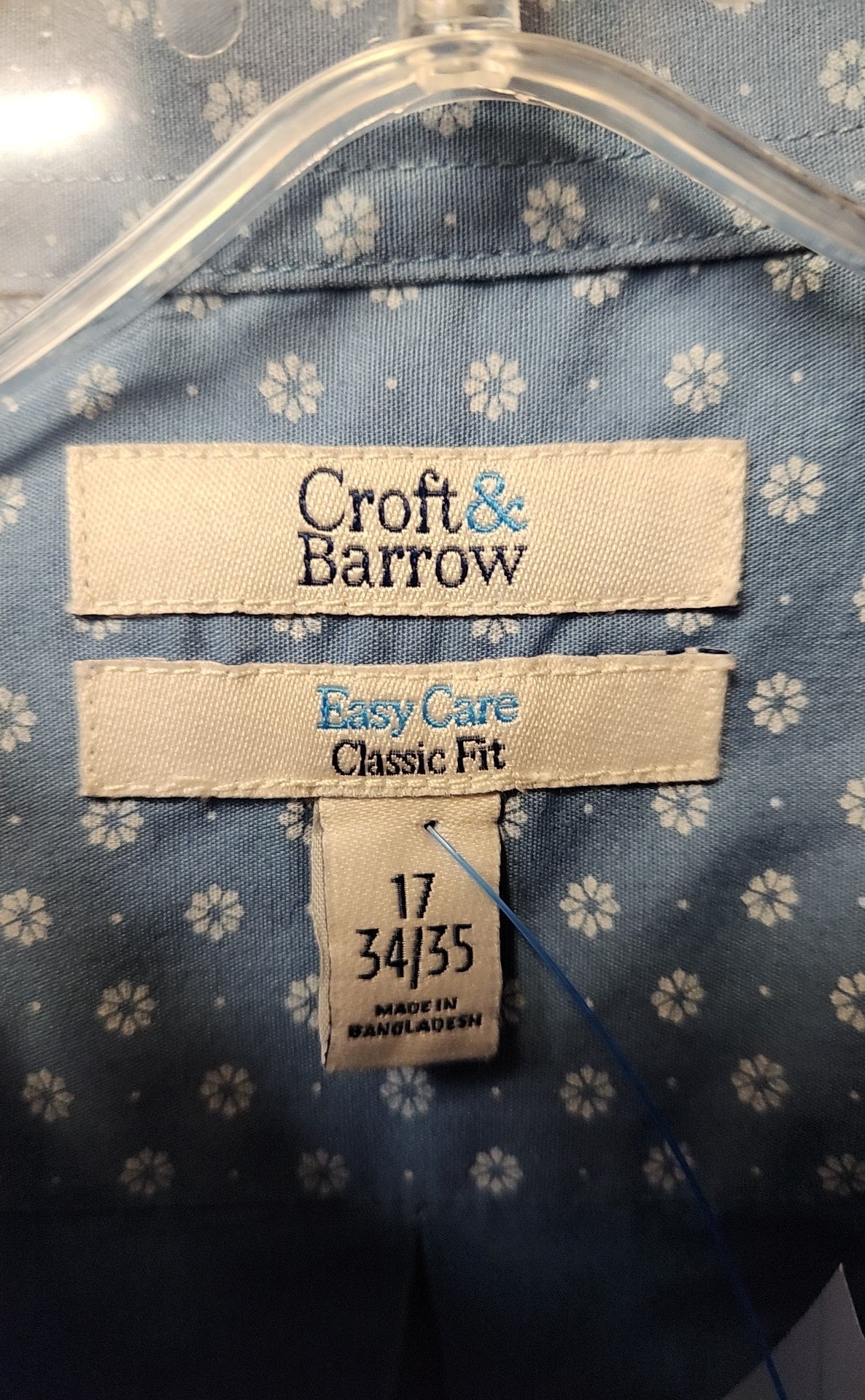 Croft & Barrow Men's Size XL Blue Shirt