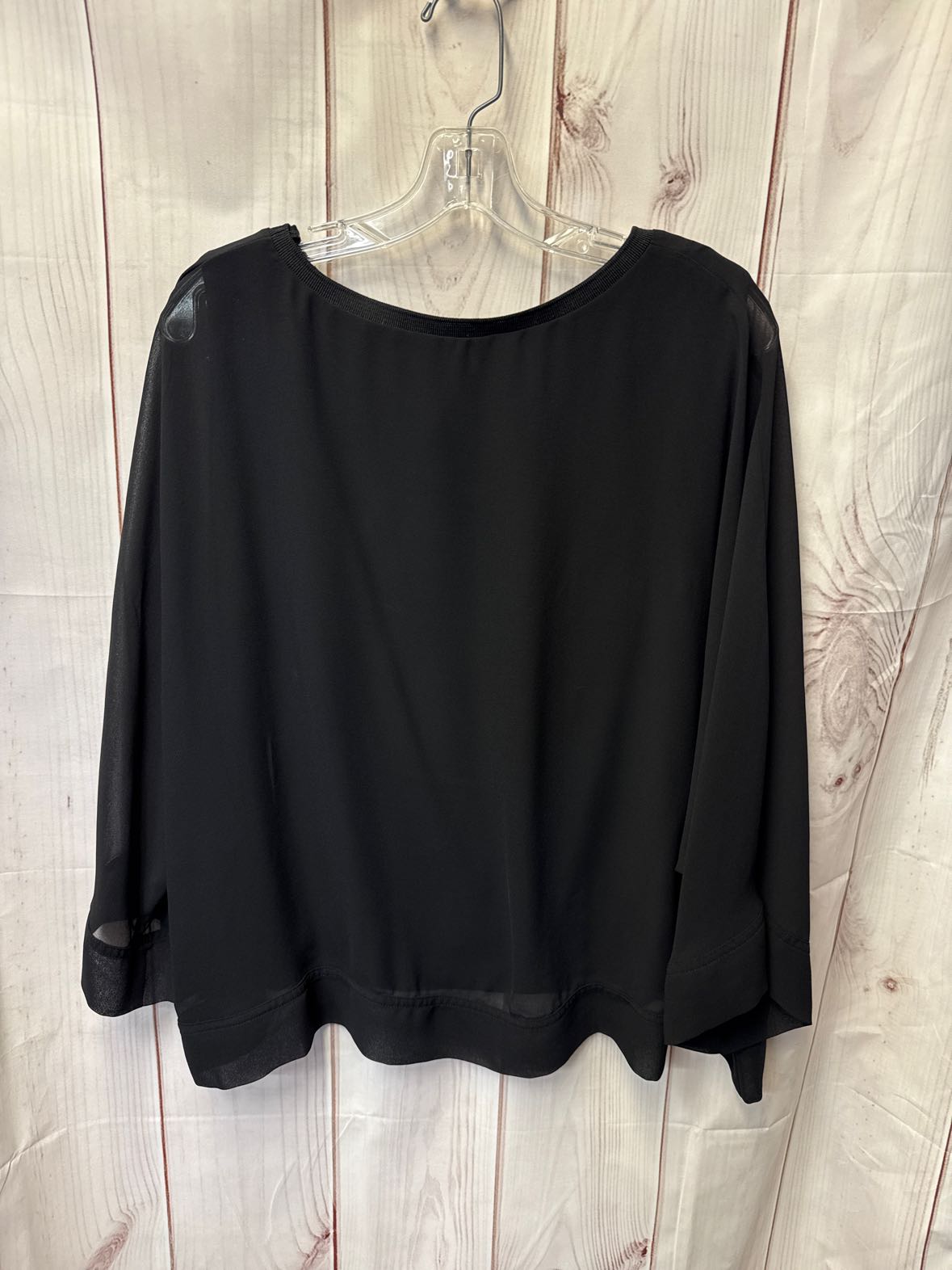 Zara Women's Size XL Black 3/4 Sleeve Top