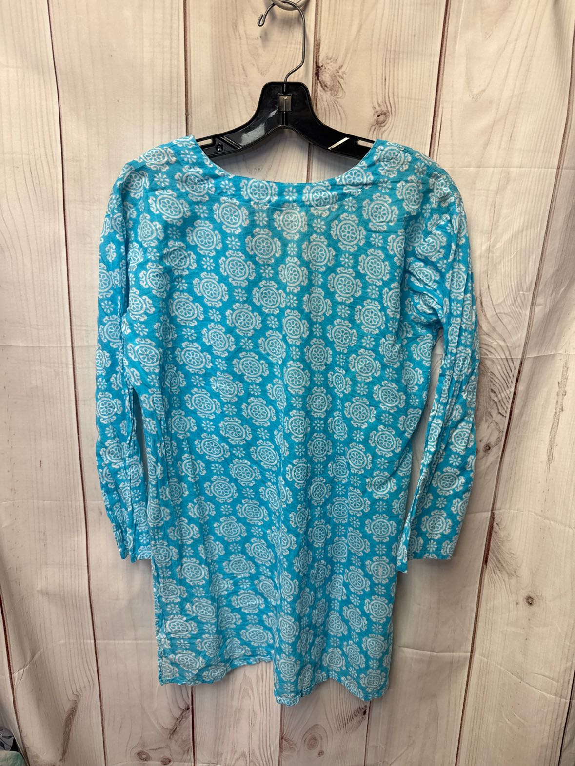 Women's Size L Blue 3/4 Sleeve Top