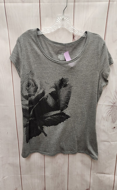 Xhilaration Women's Size XL Gray Short Sleeve Top