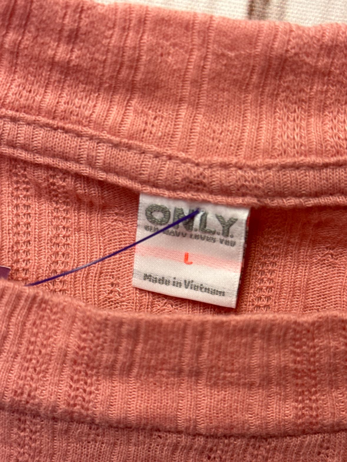 Old Navy Women's Size L Peach Long Sleeve Top