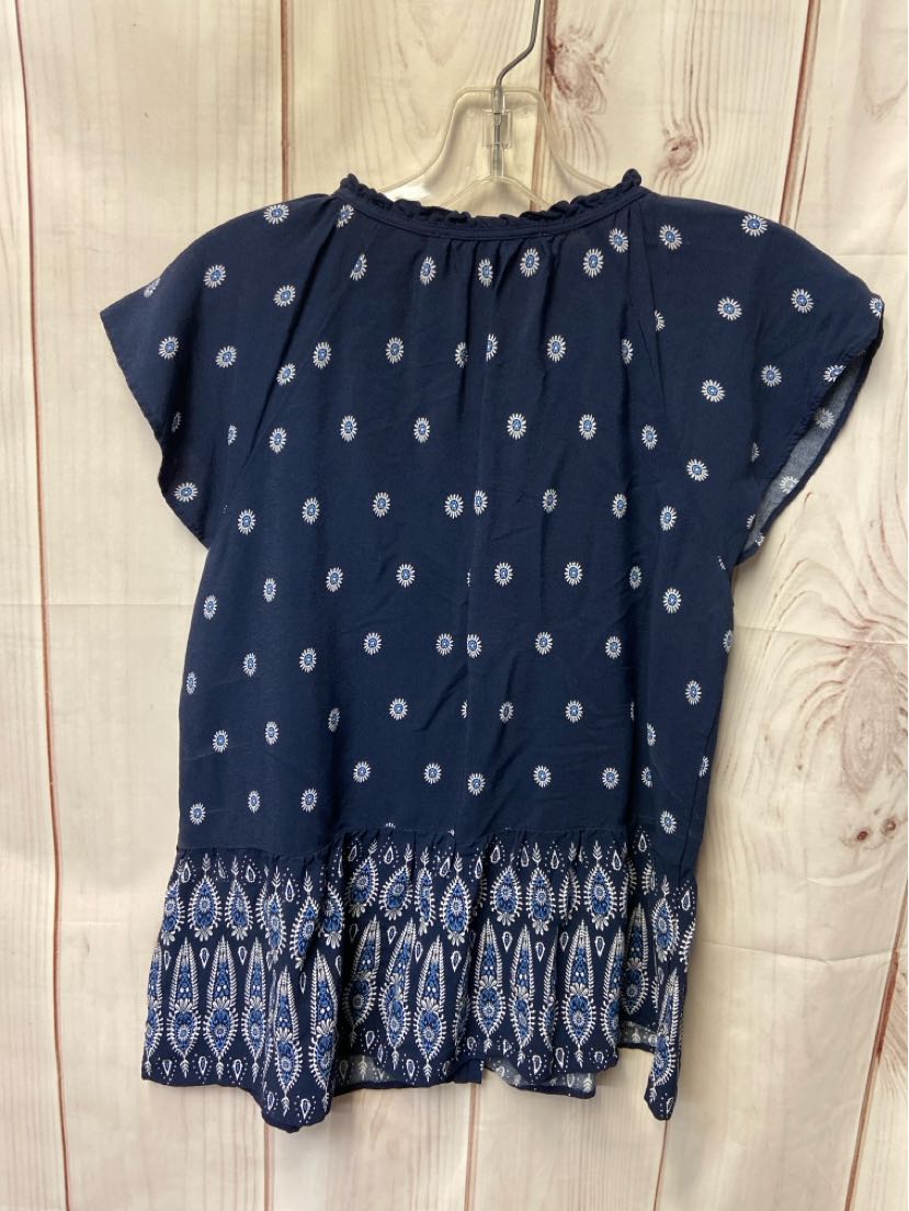 Loft Women's Size S Navy Short Sleeve Top