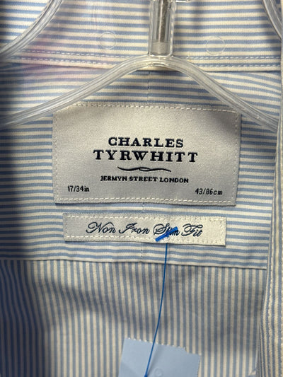 Charles Tyrwhitt Men's Size 43 Blue Shirt