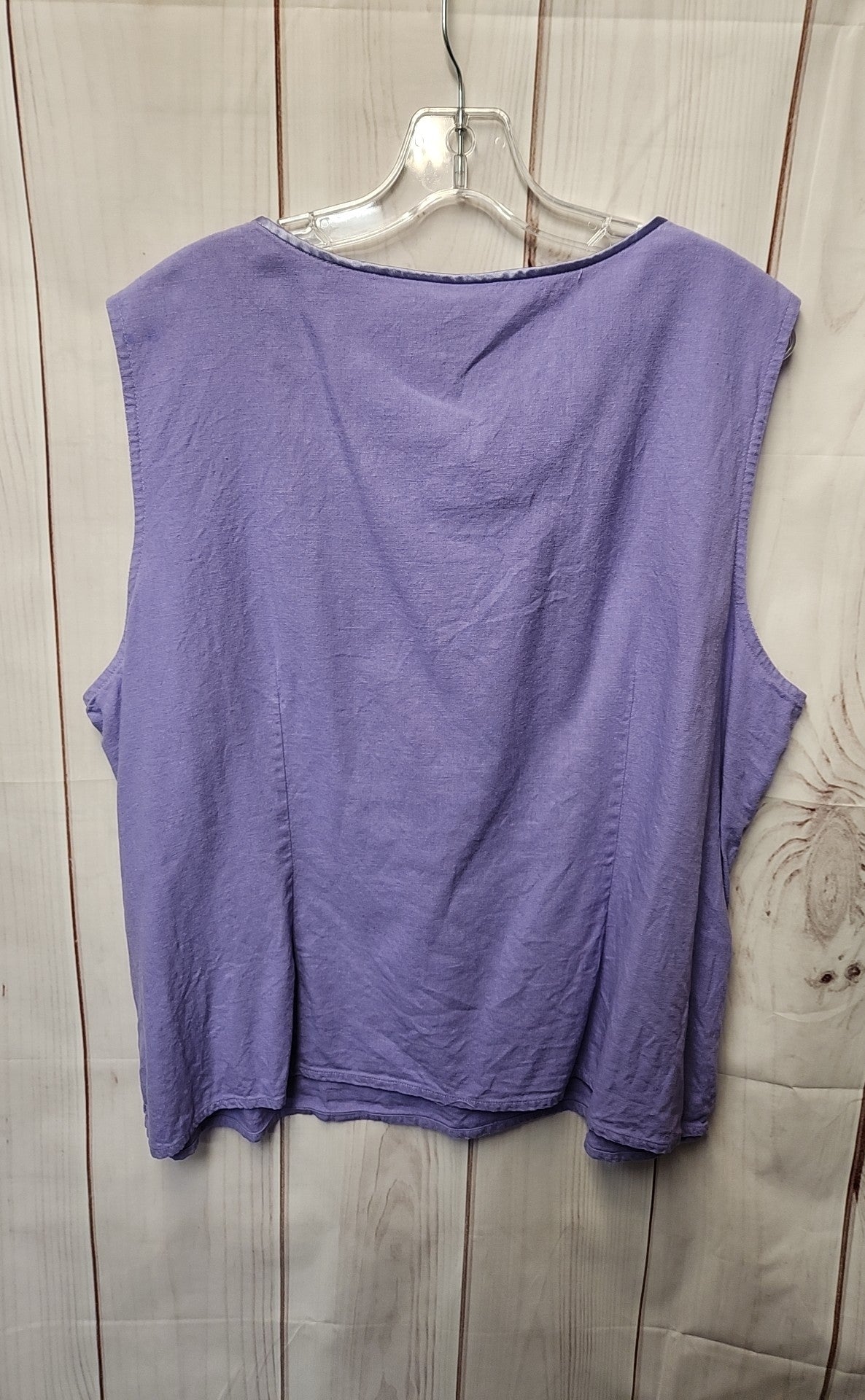 Norton McNaughton Women's Size 3X Purple Sleeveless Top