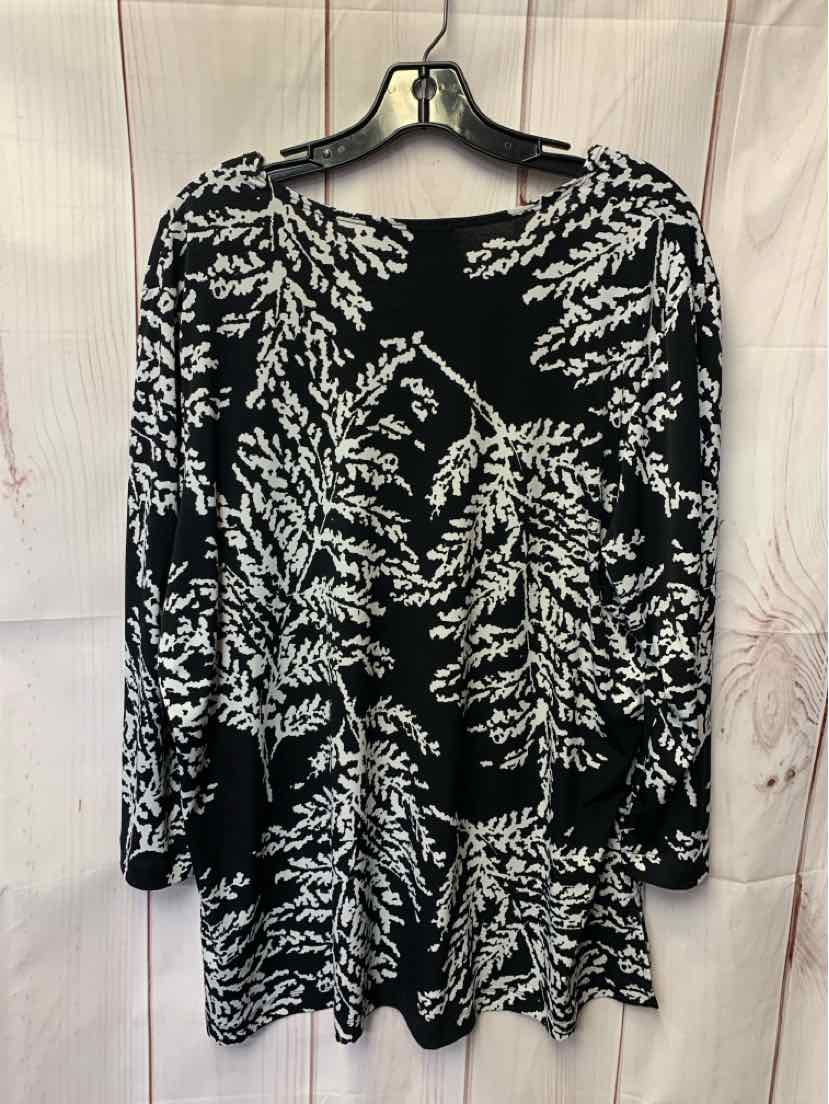 CSC Studio Women's Size 1X Black Long Sleeve Top