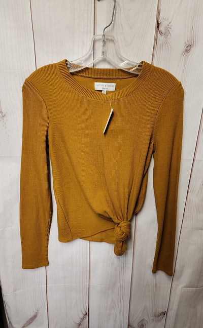 Texture & Thread Women's Size XXS Yellow Long Sleeve Top NWT