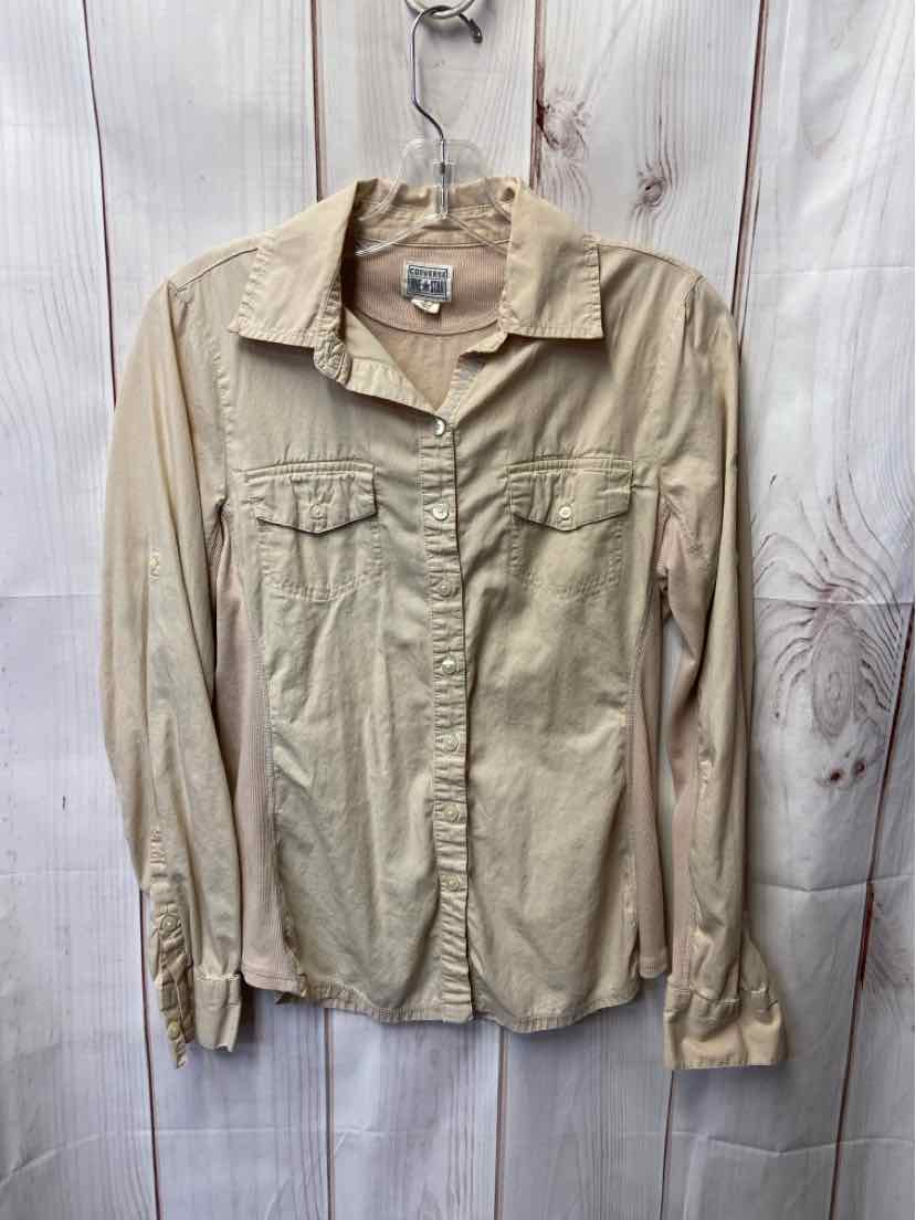 Converse Women's Size S Beige Long Sleeve Top