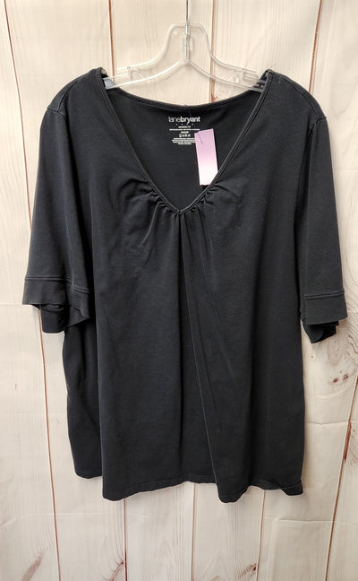 Lane Bryant Women's Size 22/24 Black Short Sleeve Top