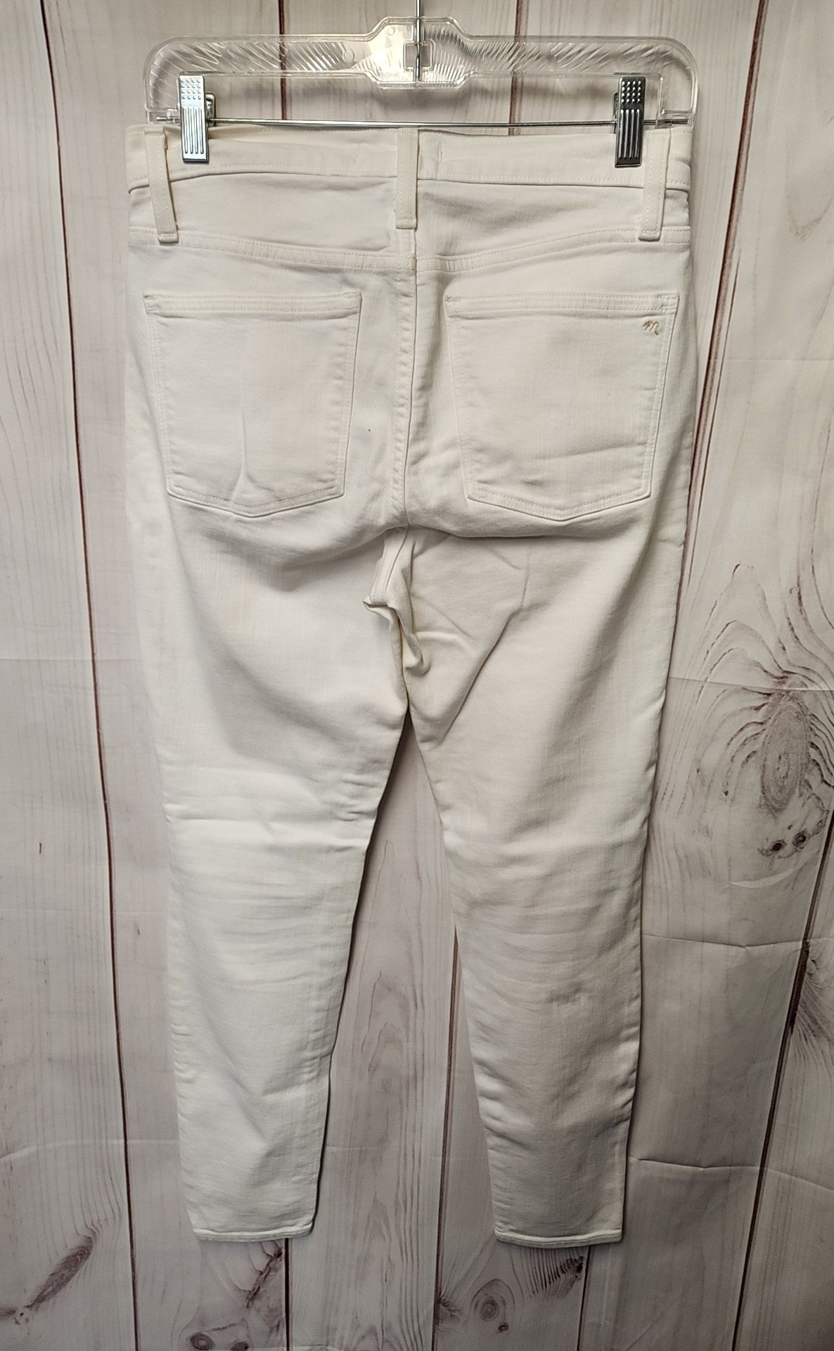 Madewell Women's Size 28 (5-6) White Jeans 9" High Rise Skinny