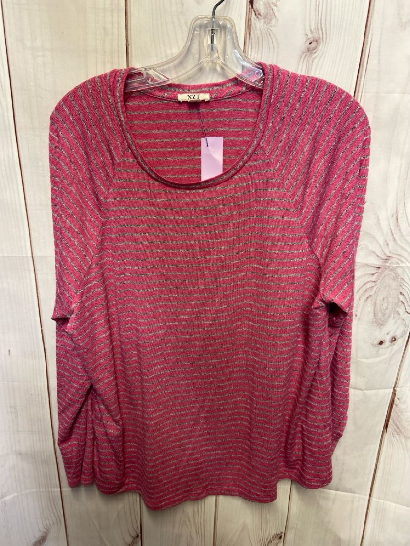 Nic & Zoe Women's Size XXL Pink Long Sleeve Top