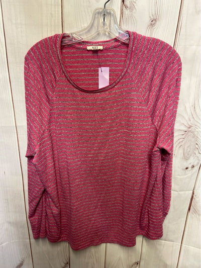 Nic & Zoe Women's Size XXL Pink Long Sleeve Top