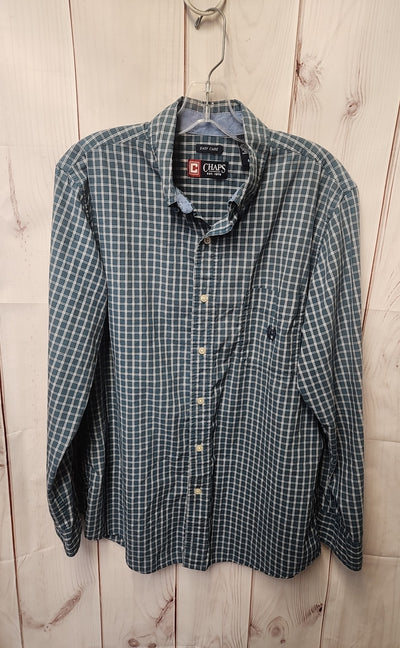 Chaps Men's Size M Blue Shirt