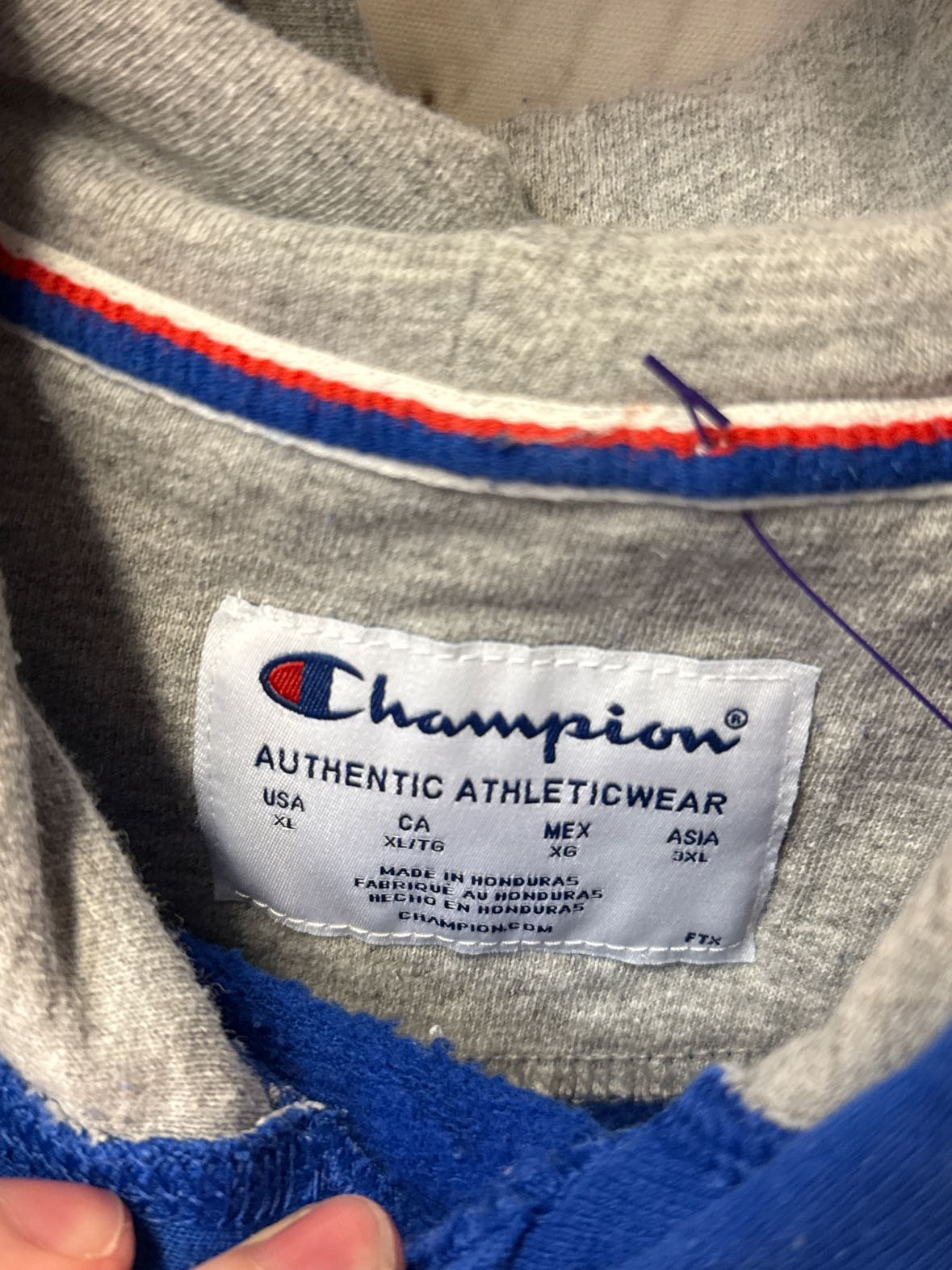 Champion Men's Size XL Blue Sweatshirt